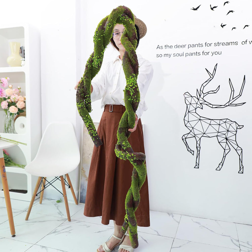 74.8" Big EVA Foam Soft Artificial Tree Branches Thick Trunk Twig Fake Vines Liana Rattan Garland For Wall Hanging Backdrop Wedding Home Hotel Garden X'mas Christmas Thanksgiving Decoration