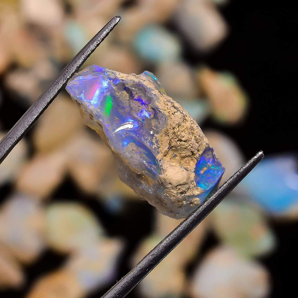 100 cts Ethiopian Opal Raw, Fire Play Opal, Opal Supply, Jewelry Making Stones, DIY Crystals, Chakra Opal, Healing Opals, Birthstone, Good Luck Gemstones, Opal Rough