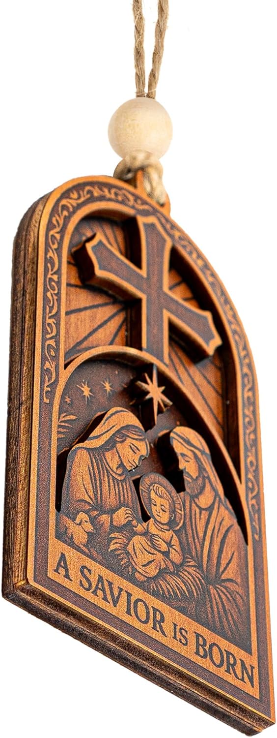 Christmas Cross Ornaments for christmas1 Tree 2025 - Christian Ornaments for Christmass Tree - Christmass Ornament Clearance - Jesus ornamentt for Christmass Trees, Nativity Ornament