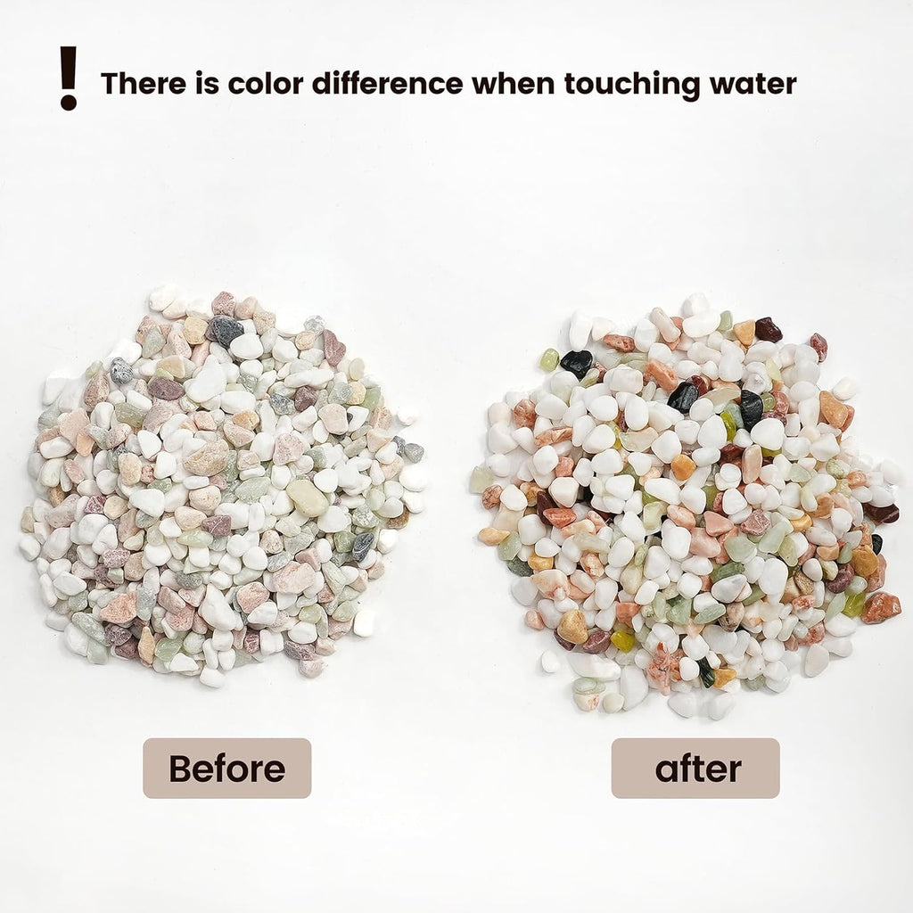 CONSDAN 12 LBS Natural Gravel for Fish Tank, StoneCreek Betta Fish Aquarium Gravel, Vase Filler, River Rocks, Fish Tank Decorations, Perfect for Aquarium Decor, Fish Tank, & Indoor Plant, Mixed Color