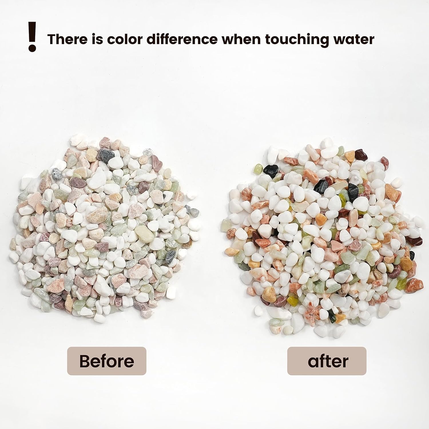 CONSDAN 12 LBS Natural Gravel for Fish Tank, StoneCreek Betta Fish Aquarium Gravel, Vase Filler, River Rocks, Fish Tank Decorations, Perfect for Aquarium Decor, Fish Tank, & Indoor Plant, Mixed Color