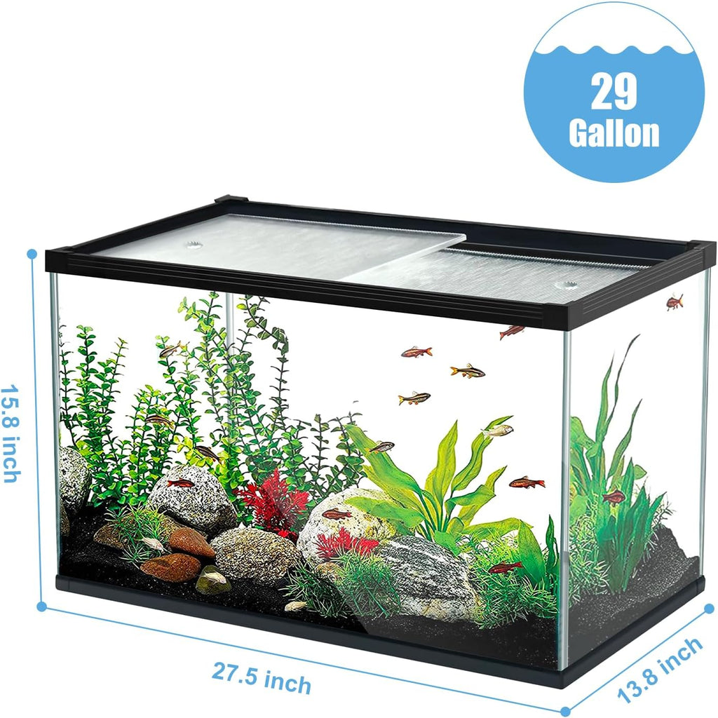 Ultra Clear Glass Aquarium Thickened Large Fish Tank -Suitable for High-end Fish Enthusiasts (29 Gallon)
