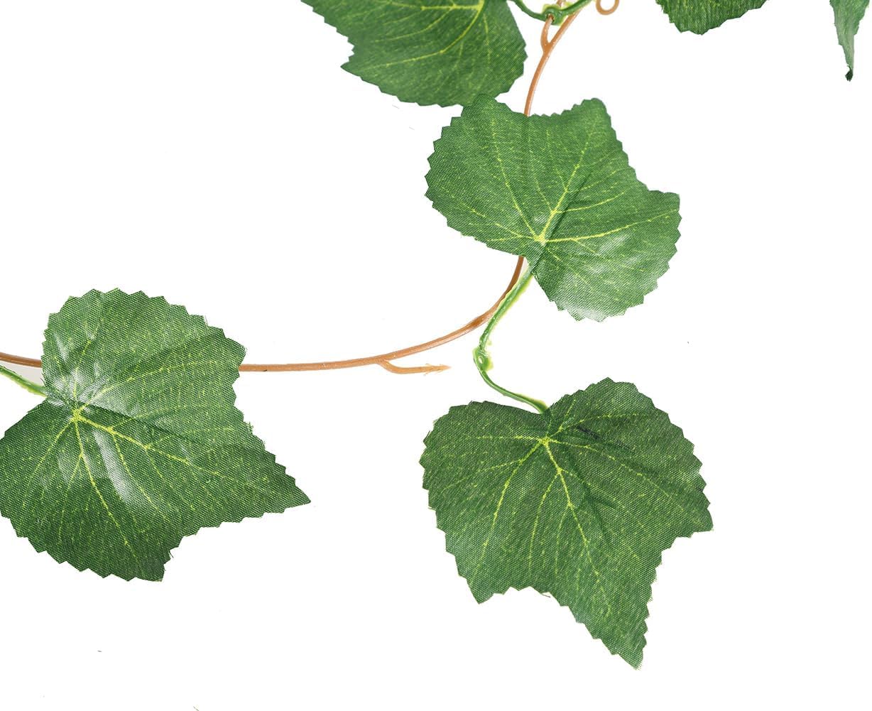 91Ft 12 Strands Autumn Artificial Grape Plant Fake Greenery Garlands Hanging Leaves Plant Vine Fall Decoration for Home Wedding Wall Party