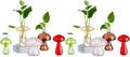 Glasseam Mushroom Planter Propagation Vase, Set of 10 Glass Terrariums for Plants, Cute Hydroponic Small Planter, Colored Propagate Station, Decorative Bud Vases for Flowers, Unique Gifts for Women