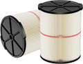 2Pack Replacement Filter For Craftsman ‎CMXZVBE38754 Red Stripe General Purpose Wet Dry Vac Replacement Filter Fit for 5 to 20 Gallon Shop Vacuums Part #009-38754