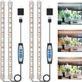 16" Plant Grow Light Strips, 120 LEDs Grow Lights for Indoor Plants Full Spectrum with Upgrade Timer 6/12/16 Hrs, 5 Dimmable Levels, 2 Pack Sunlike Grow Lamp for Hydroponics Succulent