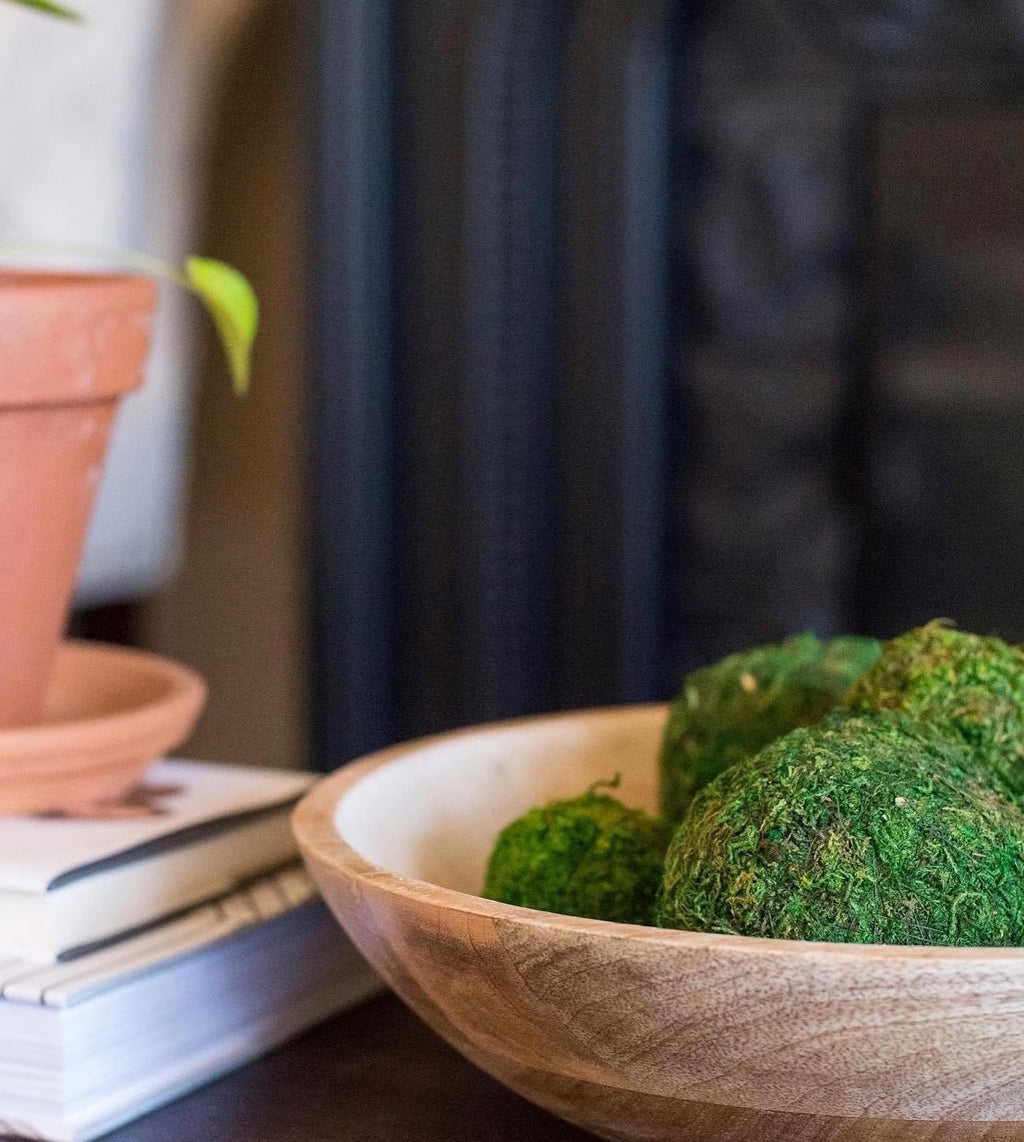 16 Pcs Decorative Moss Balls, 6 Pcs 3.2" Dried Green Spheres+ 10 Pcs 2" Greenery Balls Faux Mossy Globes, Natural Moss for Bowls Filler, Wedding Decors (Mix - Set of 16)