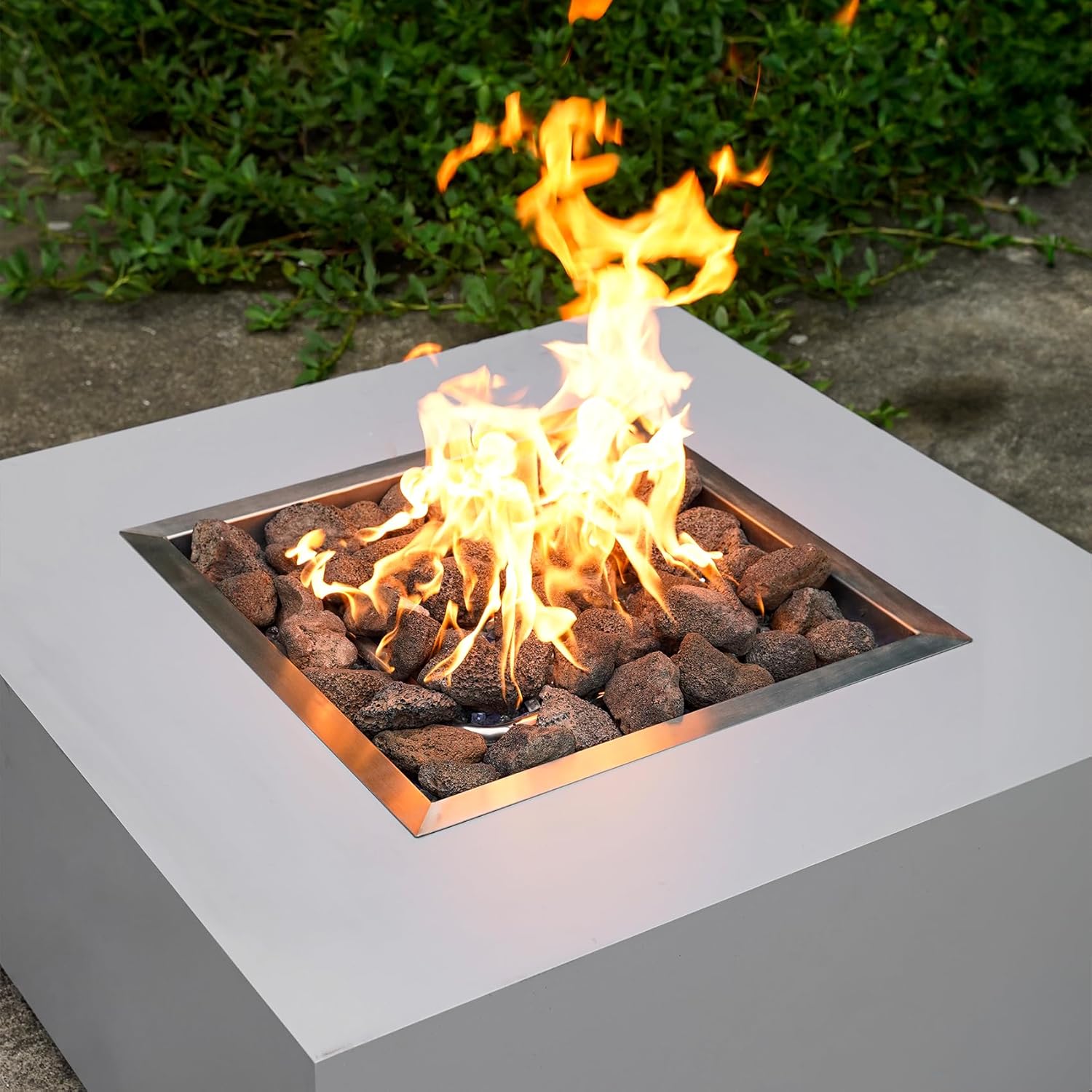 Mr. Fireglass Lava Rock Granules, 2.75"-5" Large Volcanic Lava Rock for for Fire Pits, Fire Bowls, Fire Table and Gas Log Sets, Decorative Landscaping, Indoor & Outdoor Fireplaces - 10 Pounds, Black