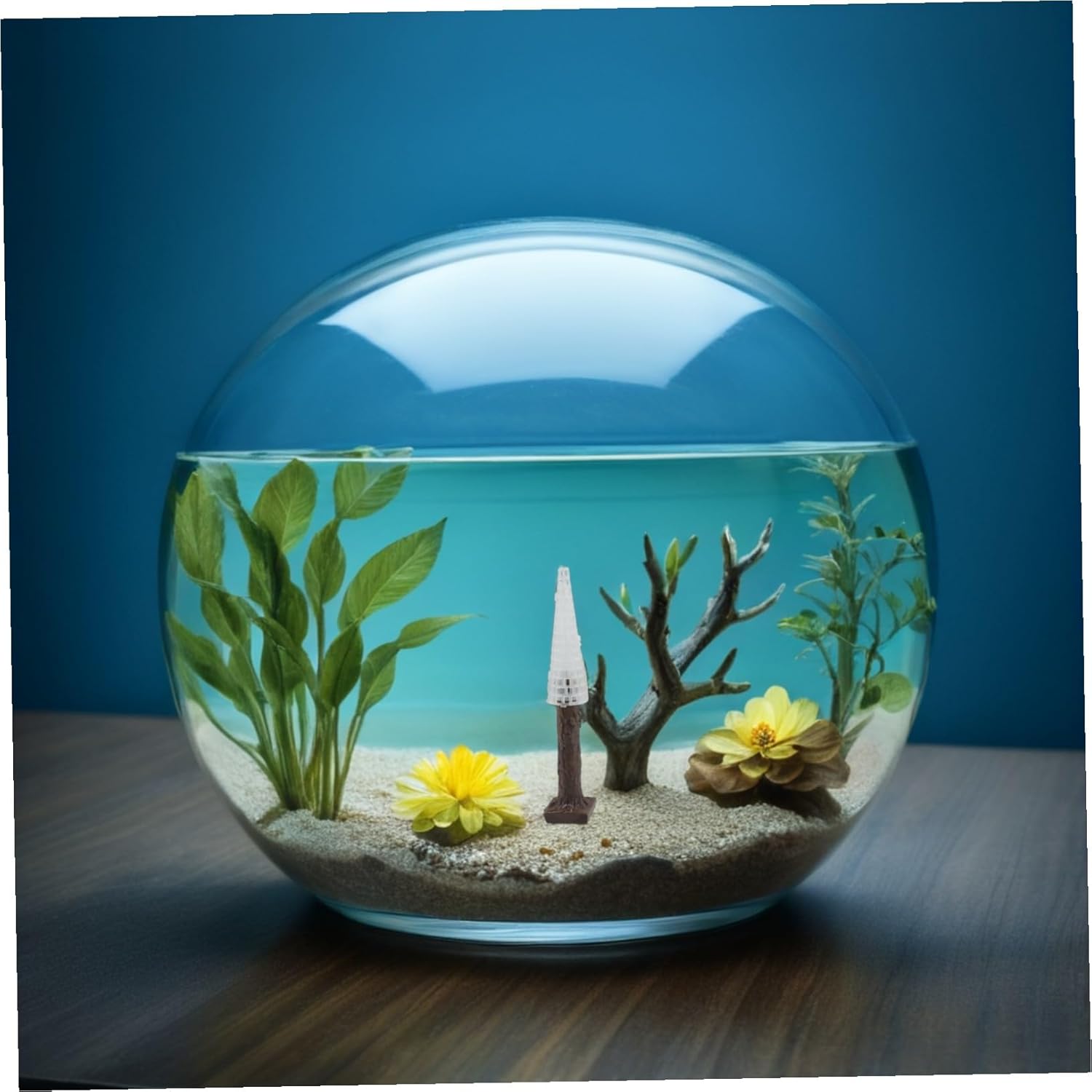 2pcs Artificial Christmas Moss Trees Aquarium Decoration Fish Tank Plant Ornaments Holiday-Themed Fish Habitat Enhancer Suitable for All Tank