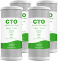 SimPure Whole House Water Filter Cartridges 5 Micron 10" x 4.5" CTO Activated Carbon Block, For DB10P, DB10C-2, GE GXWH40L, GXWH35F, BB10, FXHTC, FC15B, 4 Pack