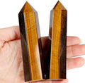 LAIDANLA Tiger Eye Healing Crystals Wands 3.5-4" Polishing Natural Reiki Energy Wand Stone Hexagonal Point Large Crystal Gemstones for Meditation Therapy Crystal Grid Decoration 1Pcs