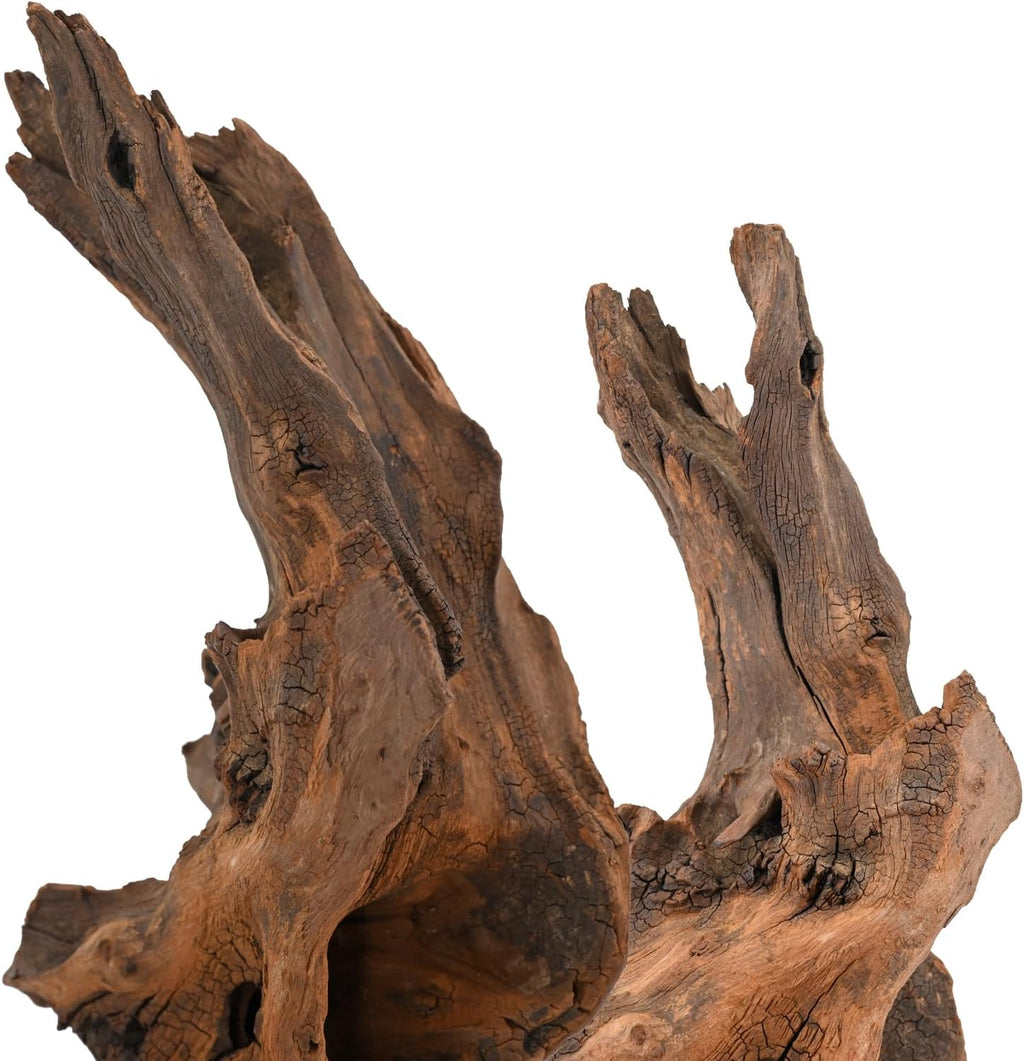 Natural Driftwood Spider Wood Branches Fish Tank and Reptile Terrarium Decor Assorted Sizes for Aquariums and Lizard Habitats (14-17 inch (Pack of 1), Mopani Driftwood)