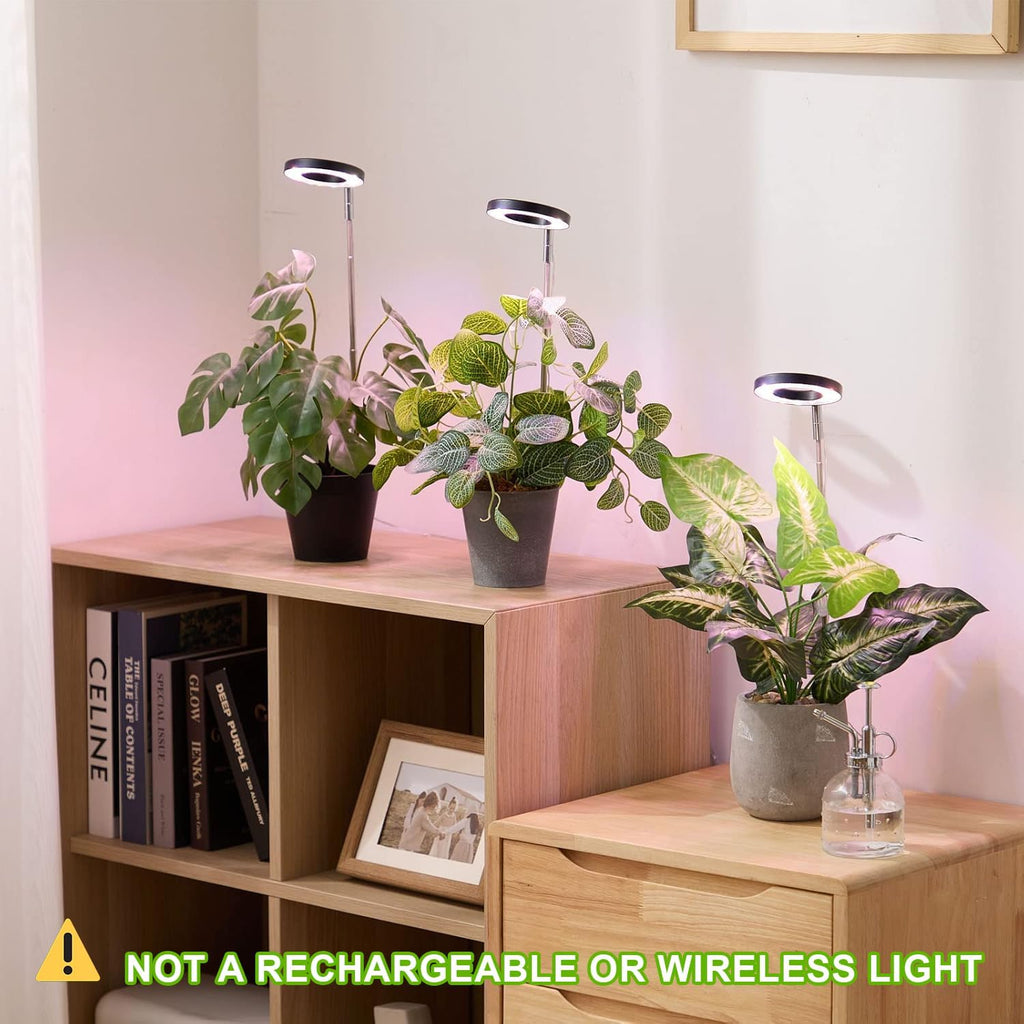 yadoker Plant Grow Light, LED Growing Light Full Spectrum for Indoor Plants,Height Adjustable, Automatic Timer, 5V Low Safe Voltage,Idea for Small Plant