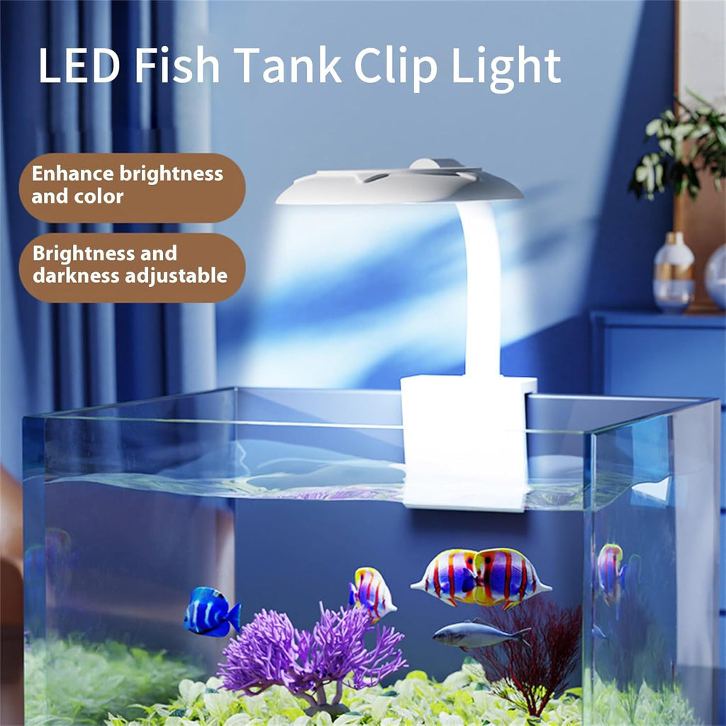 Regulable Aquariums Clip On LED Light USB Powered with Smarted Dimming for Small Fishes Tanks