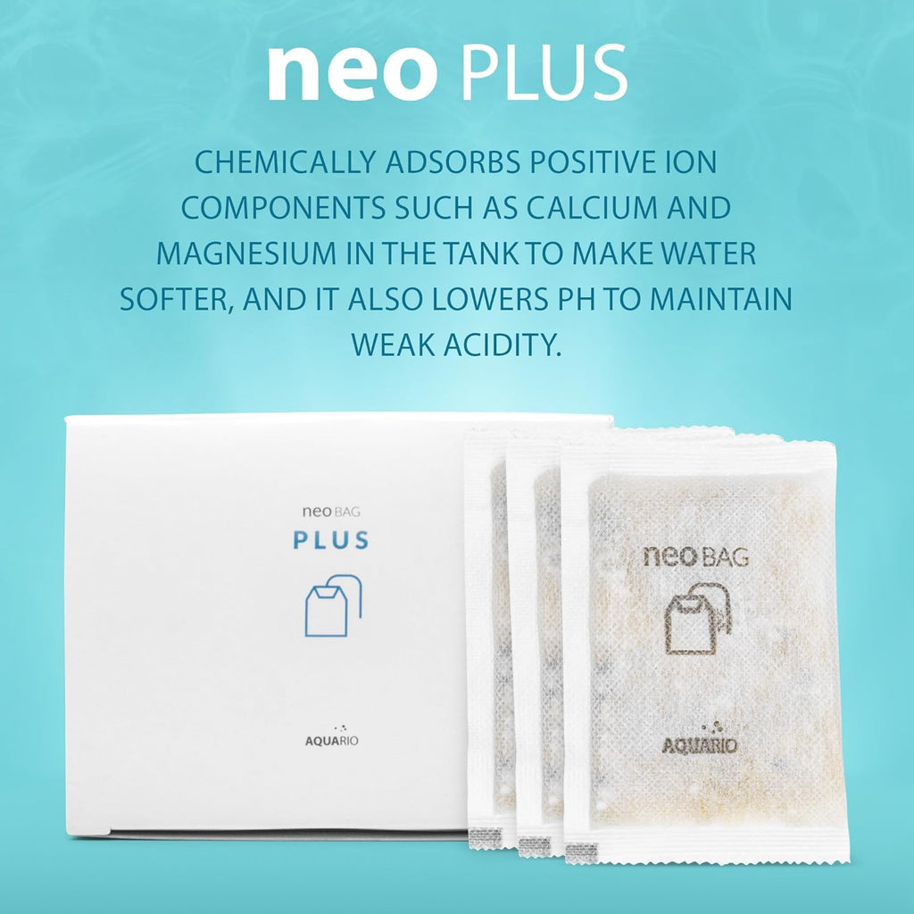Neo Plus - Aquarium Filter Media - Aquarium Water Softener & pH Down for Plants, Enhances Aquatic Health, Ideal for Freshwater Aquariums - 8-Count Bags