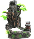 Naturalistic Resin Waterfall Mountain Aquarium Ornament With Flowing Waterfall Effect For Fish Tanks Habitat Decors