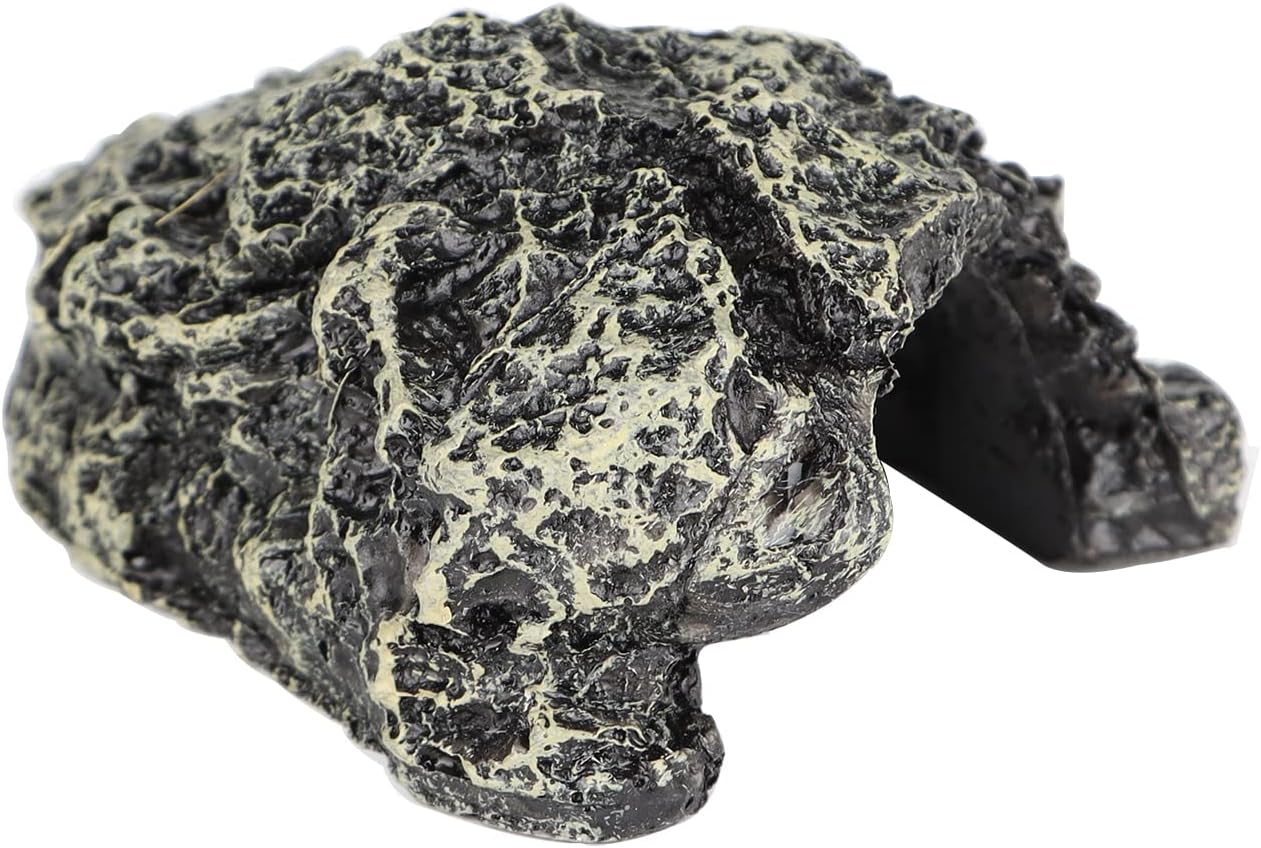 Reptile Hide and Cave - Resin Amphibian Hideouts Cave Size 1.57"x0.98", Habitat for Mini Amphibian Turtles Bearded Dragon Lizards Snakes Crab Gecko Leopard Fish
