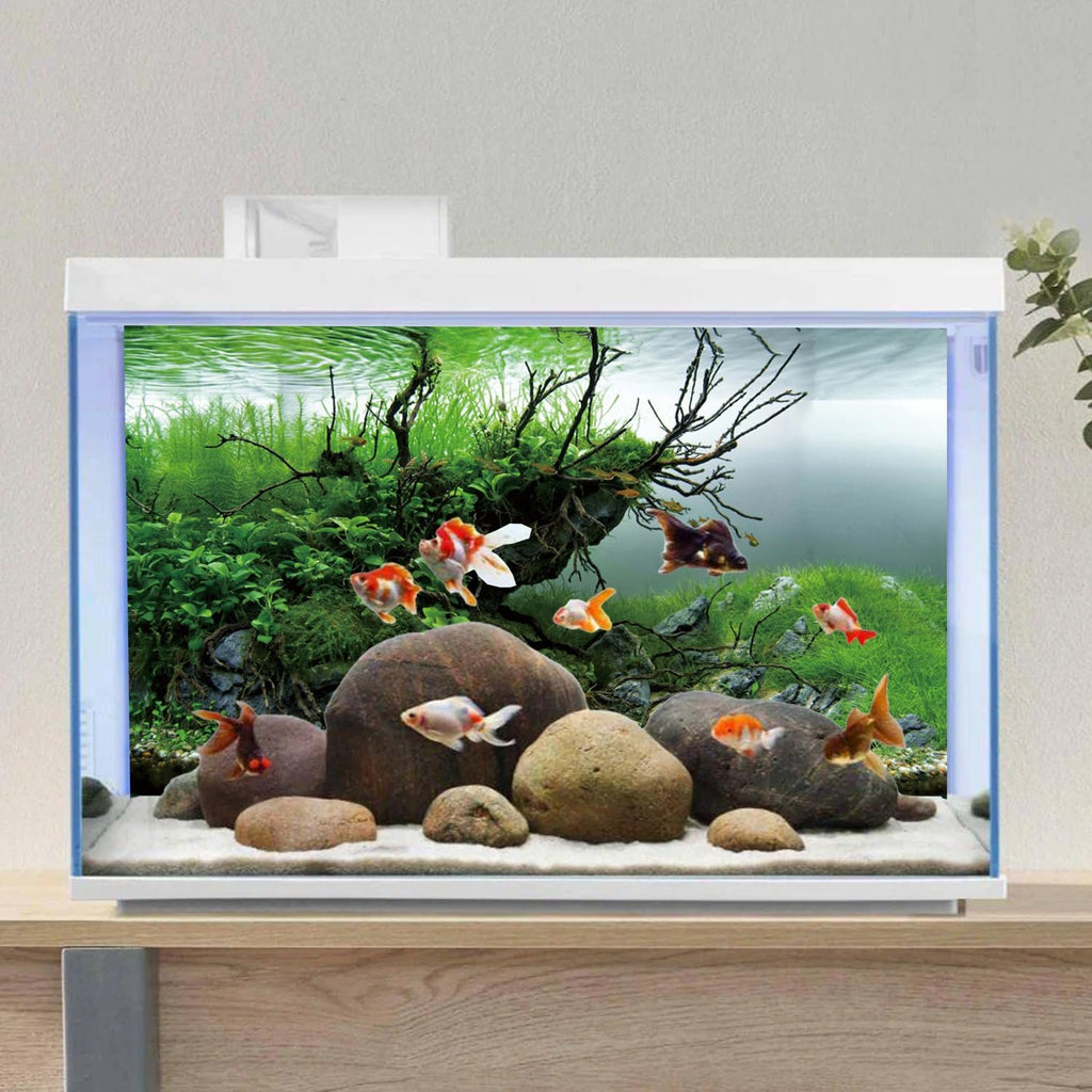 AWERT 36x24 inches Branches Fish Tank Background Seaweed Aquarium Background River Bed & Lake Aquarium Background Vinyl Background