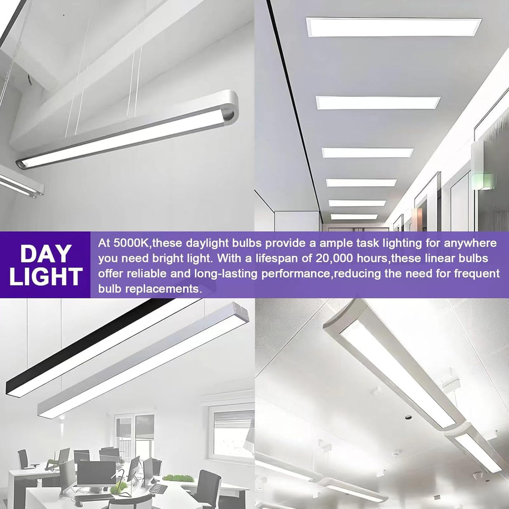 46 Inches T5 Fluorescent Bulb 54W, F54T5/850/HO 54 Watt T5 High Output 5000K Fluorescent Tube, 25 Pack, G5 Base, 4200 Lumens, CRI 82