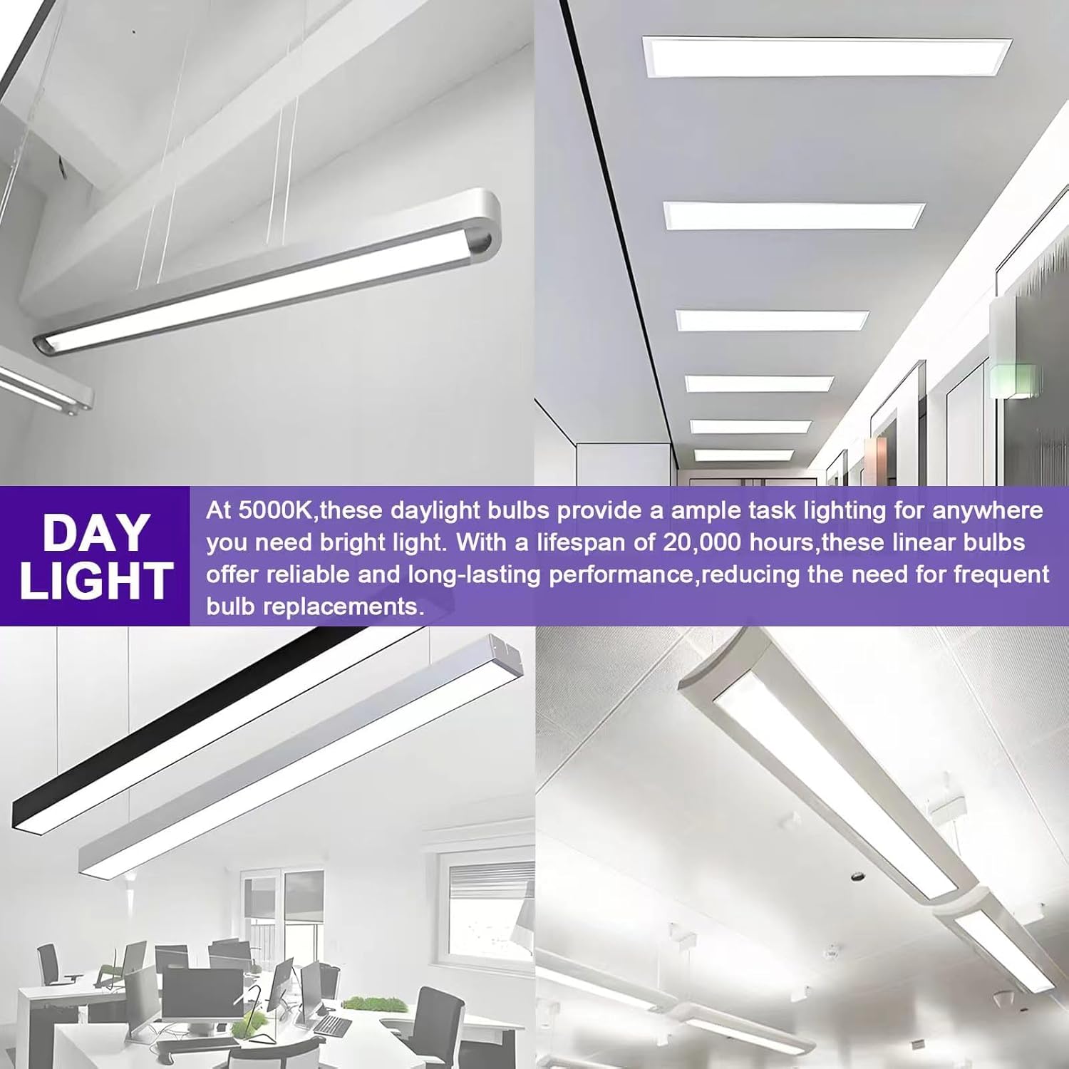 46 Inches T5 Fluorescent Bulb 54W, F54T5/850/HO 54 Watt T5 High Output 5000K Fluorescent Tube, 25 Pack, G5 Base, 4200 Lumens, CRI 82