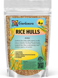 Boost Your Garden's Sustainability with Gardenera Horticultural Grade Rice Hulls - Enhance Soil Structure and Microbial Activity - 4 QUARTS