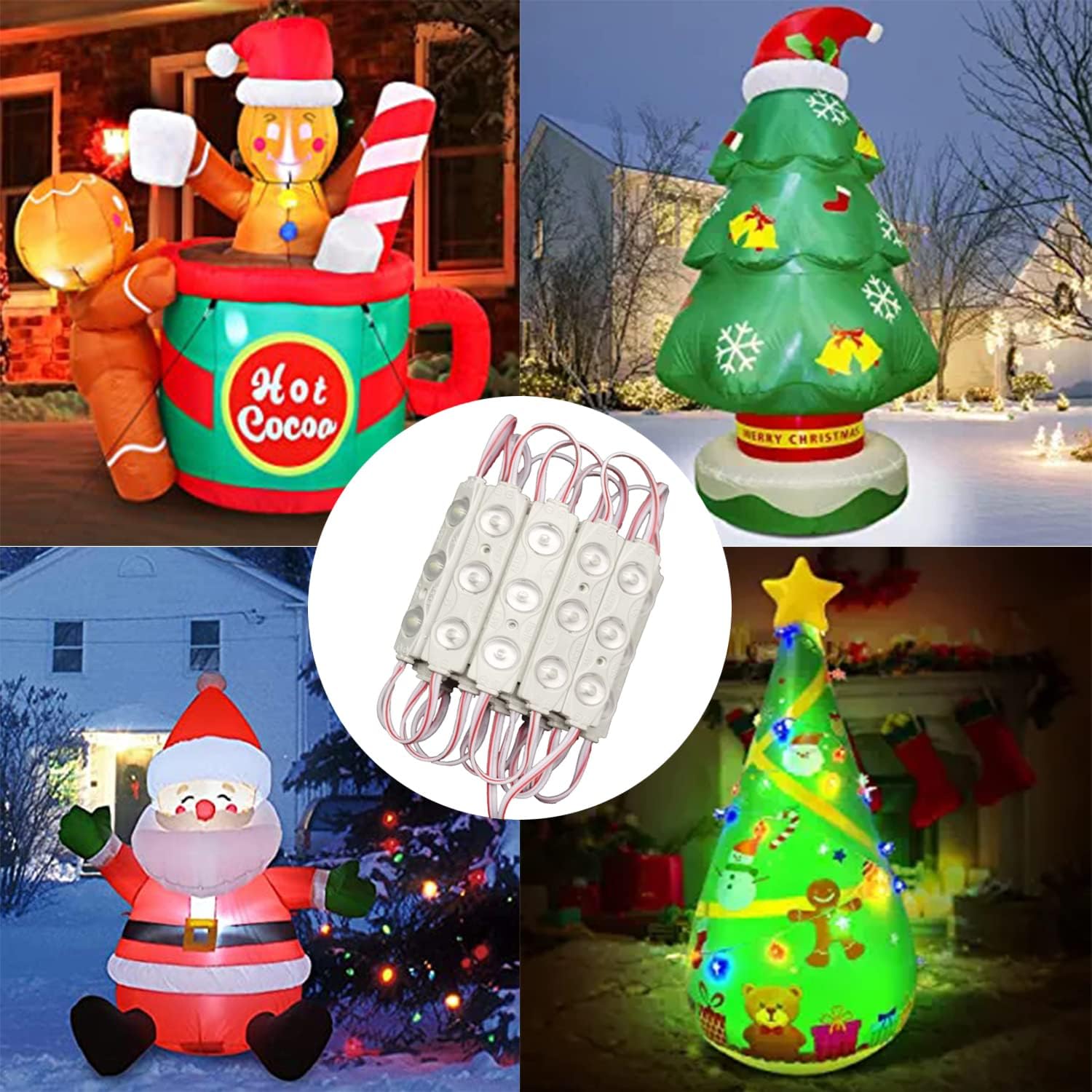LED Module, 20pcs 9.8 Ft 2835 SMD 150LM Per LED Module IP65 Waterproof Decorative Light for Christmas inflatables Letter Sign Advertising Signs with Tape Adhesive Backside (White Light)