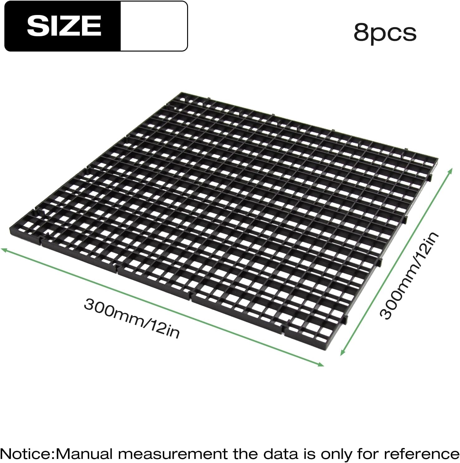 8 Pieces Fish Tank Divider with Sucker Clips 30x30cm/11.8x11.8“ Aquarium Filter Bottom Divider Partition Separator
