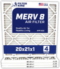 Filter King 20x21x1 Air Filter | 4-PACK | Carbon MERV 8 HVAC Pleated A/C Furnace Filters | MADE IN USA | Actual Size: 20 x 21 x .75"