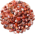 WAYBER Decorative Stones, 2 Lbs/920g (Fill 1.8 Cups) Natural Red Agate Pebbles Irregular Crystal Rock Gravel for Aquarium Turtle Tank Decoration/Succulent Plant Landscape/Flowerpot Vase Ornament