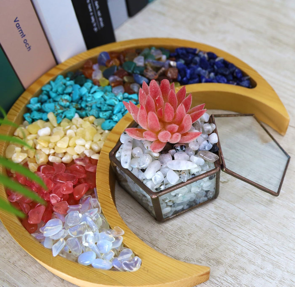 QINJIEJIE 0.9Lbs Grey Labradorite Rocks for Plant Bulk Decorative Sand Aquarium Gravel Stones Terrarium Small Turtle Rocks Vase Pebbles Filler Crystal Chips Fish Tank Decor for Planter