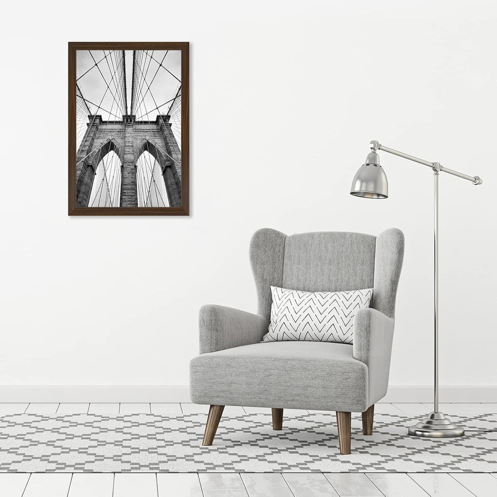Americanflat 20x30 Poster Frame with Polished Plexiglass - Wide Picture Frames Made of Engineered Wood for Vertical or Horizontal Wall Display - Epic Collection - Walnut