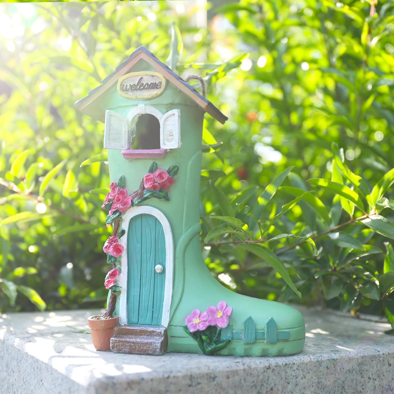 Yinns Birdhouse, Hanging Bird House for Wild Bird Outside Decorative Rain Boot Bird House for Home Garden Decor