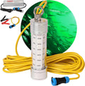 LED Underwater Fishing Light, DGLUYUDV 150W 110V & 12V 20000LM Waterproof LED Green Submersible Light Attractants for Docks and Boats, Snook, Bass, Crappie, Striper, Bait, Catfish and More