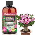 Premium Liquid Desert Rose Plant Fertilizer - 3-1-2 Concentrate for Indoor Plants and Flowers by Gardenera | Organic Plant Food for Desert Roses - 8oz