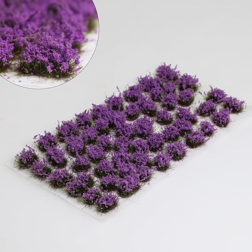 53-pcs 5mm Tall Diorama-Flowers-Grass Irregular Flower Clusters-Violet Purple Static-Grass for Model-Train-Scener Wargaming-Terrain ，Dioramas & DIY Crafts