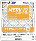 Filter King 19.25x21.25x1 Air Filter | 4-PACK | MERV 13 HVAC Pleated A/C Furnace Filters | MADE IN USA | Actual Size: 19.25 x 21.25 x .75"