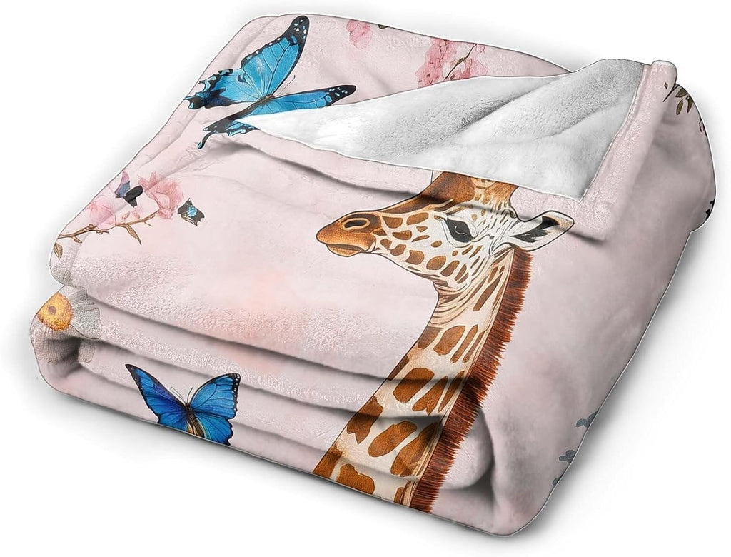 Giraffe Throw Blanket Giraffe Stuff Gifts for Kids Girls Boys Adults Women Man Soft Cozy Warm Plush Fluffy Fuzzy Fleece Blanket Decor 40''X50''