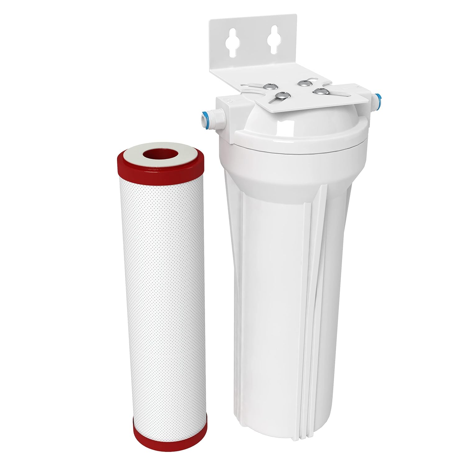 AQUATICLIFE Carbon Plus Carbon Block Water Filter 10x2.5 and 10-inch Water Filter Housing Canister for Reverse Osmosis Filtration Systems RO and RODI Units, for Chlorine Chloramine Reduction