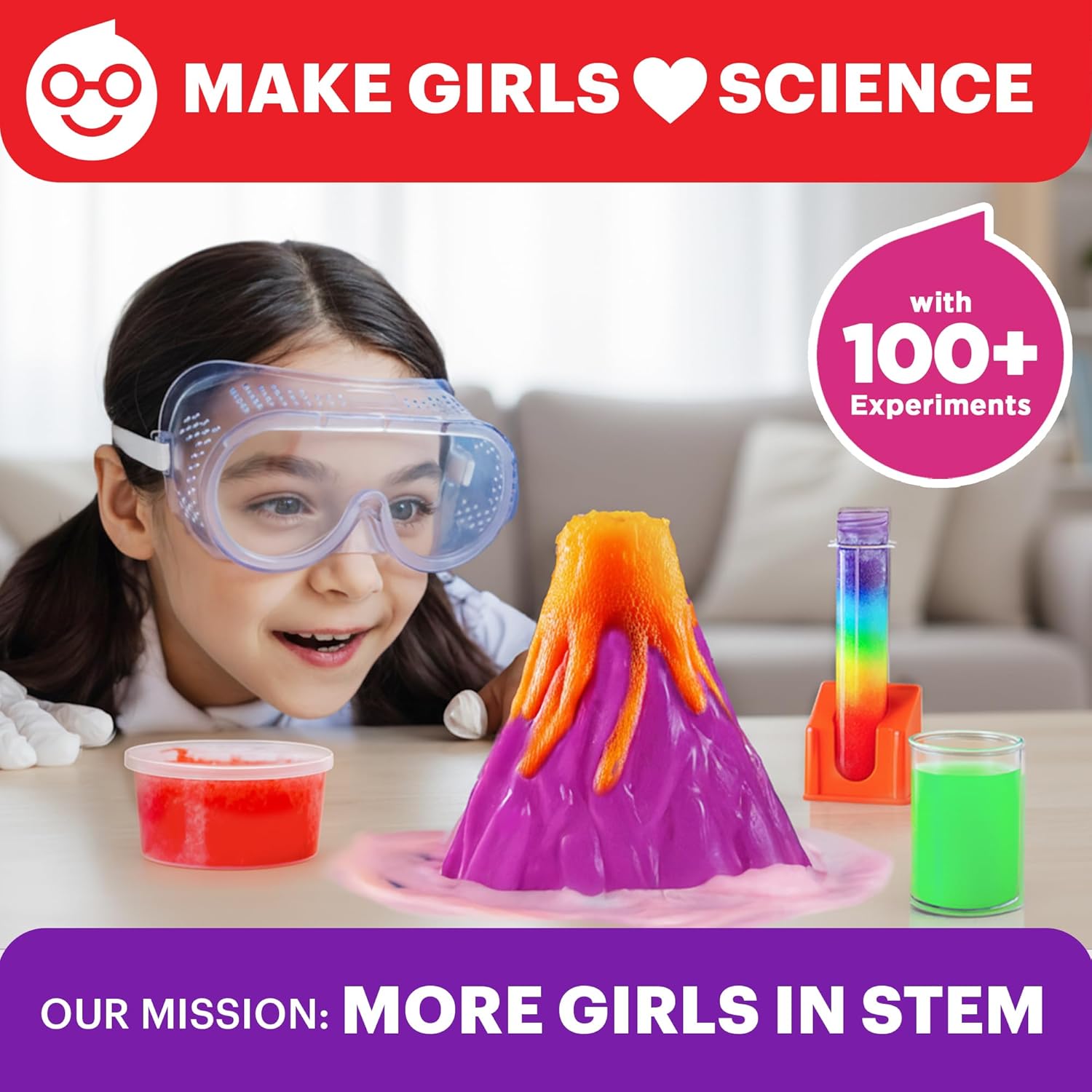 Doctor Jupiter Girls' Super Science Kit for Ages 8-12 Ideas for Girls 8,9,10+ Years Old | Chemistry Set, STEM Toy Kit with 100+ Experiments | Learning & Educational Projects
