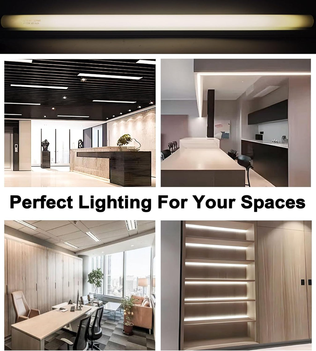 25 Pack F32T8/841 Fluorescent Tube 48 Inch, T8 Fluorescent Light Bulb 4 Foot 32 Watt 4100K Cool White 2600 Lumens G13 Base