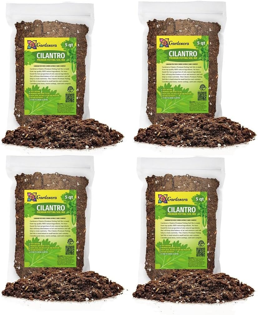 Gardenera Cilantro Plant Potting Mix - Unlock Rich Growth and Flavorful Leaves with Our High-Performance Formula - 20 Quart