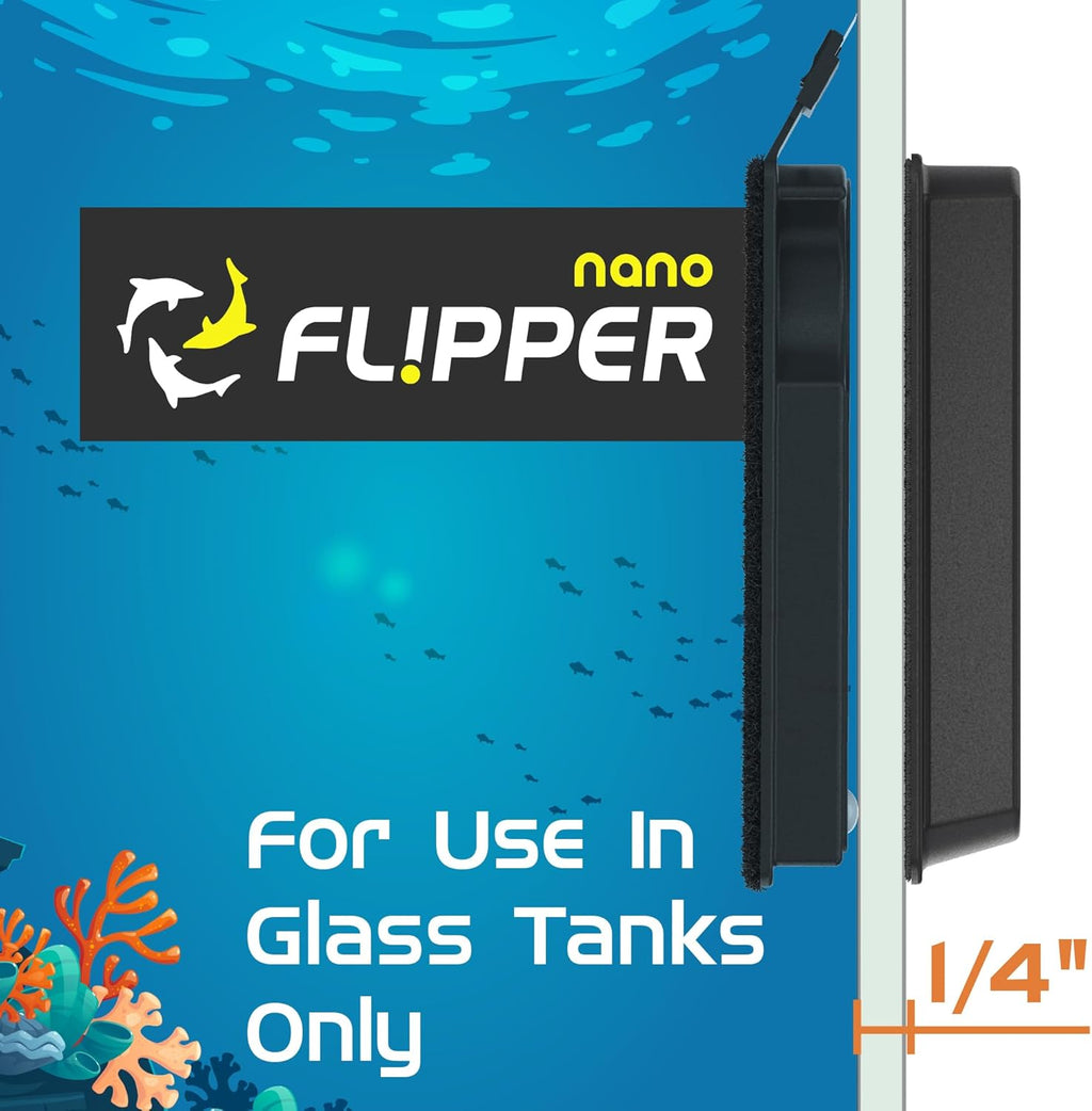 Flipper Magnetic Aquarium Glass Cleaner & Fish Tank Accessories | Effortless Algae Remover for Fish Tank (Nano)