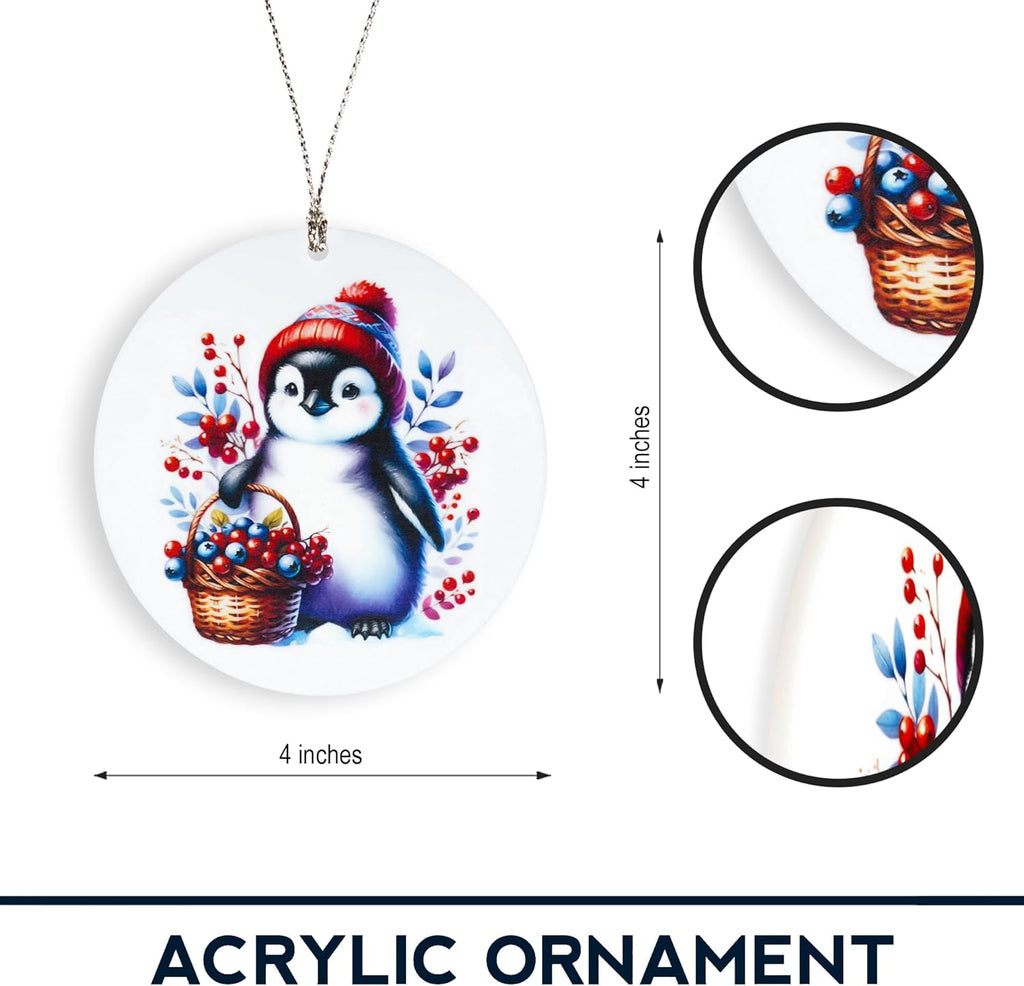Penguin Ornament, Penguin Christmas Ornaments 2025, Cute Funny Animal Christmas Ornaments for Tree Decor, Penguin Gifts for Women Girl Kids, Unique Winter Holiday Tree Keepsake Present Exchange.