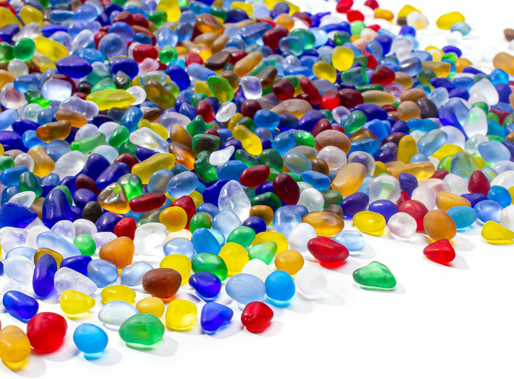 Keedolla 3 Lb Rainbow Fish Tank Rocks Gravel for Aquarium, 6-9mm Frosted Sea Glass Stones Pebbles Betta Fish Tank Beads for Vase Fillers, DIY Crafts, Succulent Plants Decor