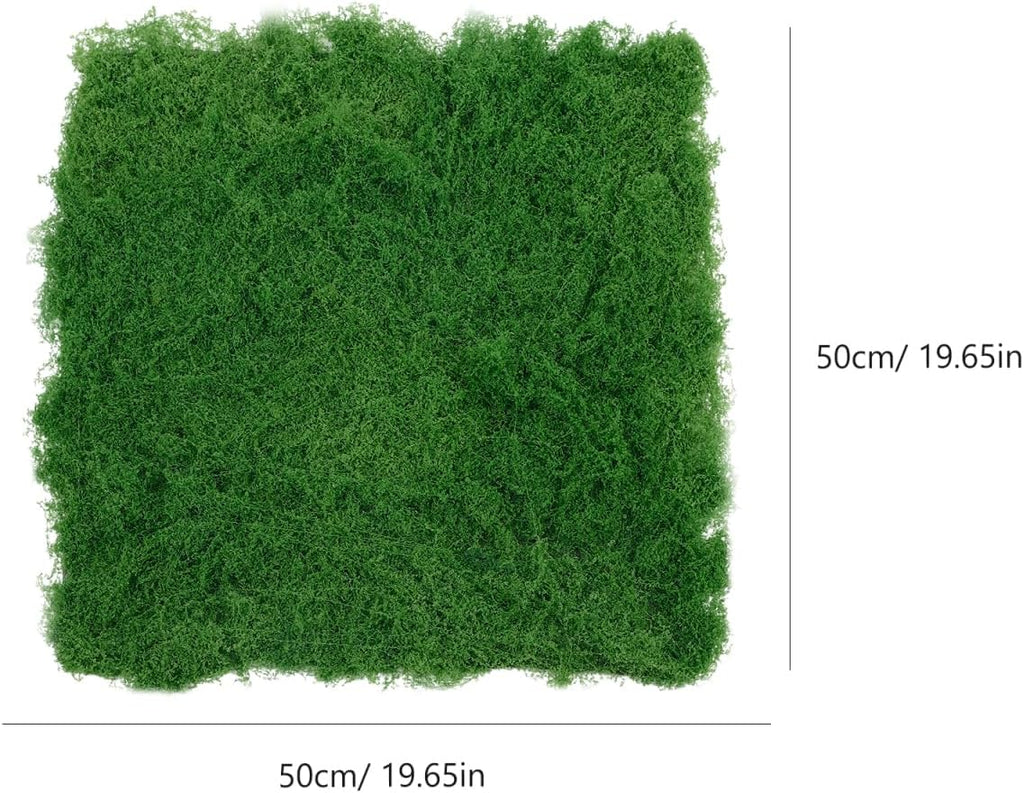 SEWACC Simulated Silk Moss Mat 20 Inch Faux Green Moss Turf for Outdoor Landscaping Window Display Terrariums and Miniature Garden Decoration