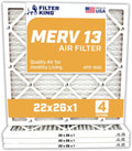 Filter King 22x26x1 Air Filter | 4-PACK | MERV 13 HVAC Pleated A/C Furnace Filters | MADE IN USA | Actual Size: 22 x 26 x .75"