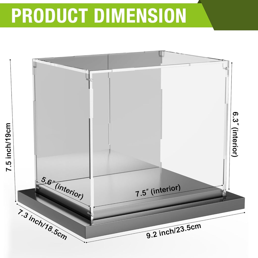 Putros Mini Helmet Display Case with Mirror and Black Metal Grooved Base Clear Acrylic Mini Football Helmet Showcase for Memorabilia Sports Collectibles