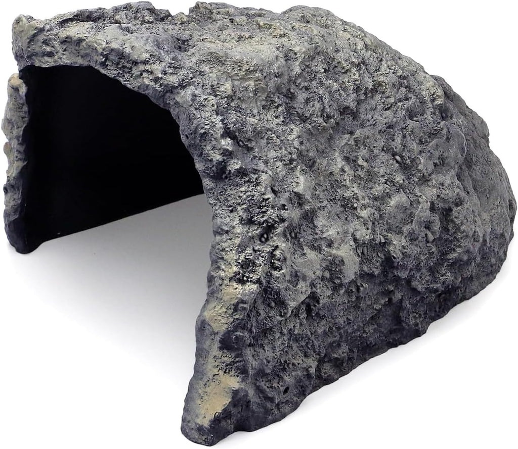 Rock Cave Habitat Hidden for Reptile and Amphibians.Terrarium & Aquarium Decor, Reptile hideout Hide Cave, Perfect for Bearded Dragons,Lizards,Snakes,Turtles,Geckos,Tortoises,Small Animals -Large Size