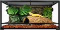 REPTI ZOO 36" x 24" x 18" Glass Reptile Terrarium, Front Opening Reptile Habit Tank with Double Hing Doors, Knock-Down Terrarium with Top Screen Ventilation 68 Gallon