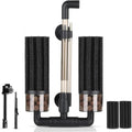 hygger Aquarium Double Sponge Filter: Upgraded Sponge Filter with Larger Filtration Area, Come with Extendable Clip, 2 Spare Biochemical Sponges, Bioceramic Balls, for Freshwater Saltwater Tank - S